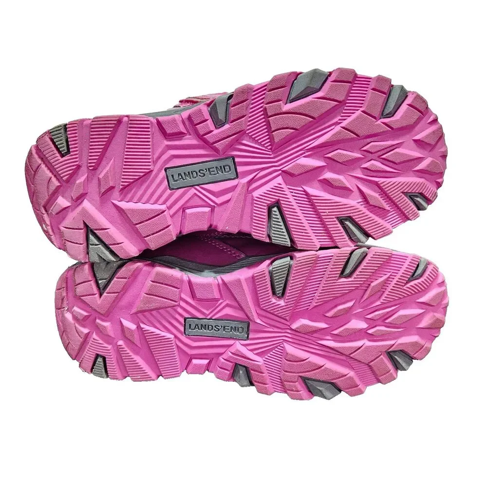 Lands' End Girls Snow Flurry Insulated Boots Pink Iridescent Size 3M Youth